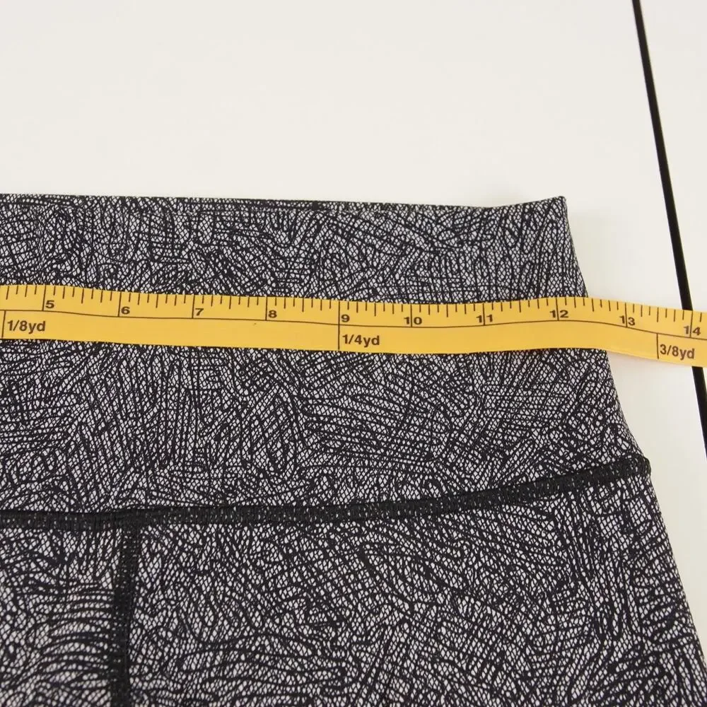 Lululemon Wunder Under High Rise Line Up Black White Ankle Leggings Womens Sz 6